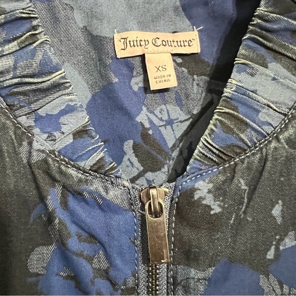 JUICY COUTURE Chambray Floral Bomber Jacket - Picture 6 of 8